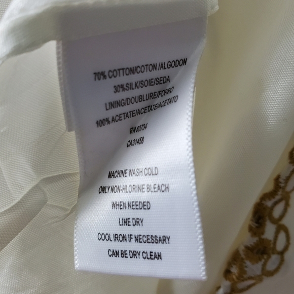 NEW BCBGMaxAzria White Embroidered Skirt - Picture 5 of 5